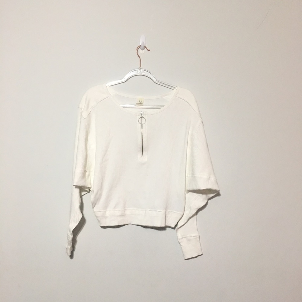 We The Free  oversized cropped top Big zipper S